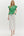 Flutter Sleeve V-Neck Pullover Peplum Top- Green