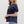 V-Neck Cuff Band Puff Sleeve Top- Navy