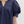 V-Neck Cuff Band Puff Sleeve Top- Navy