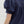 V-Neck Cuff Band Puff Sleeve Top- Navy