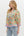 Floral Cuff Band ¾ Sleeve Top- Marigold