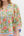 Floral Cuff Band ¾ Sleeve Top- Marigold