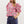 Floral Print Scallop Hem Top- Pink