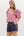 Floral Print Scallop Hem Top- Pink