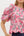 Floral Print Scallop Hem Top- Pink