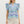 Floral Puff Sleeve Pullover Top- Blue/Green