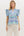Floral Puff Sleeve Pullover Top- Blue/Green