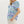 Floral Puff Sleeve Pullover Top- Blue/Green