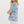 Floral Puff Sleeve Pullover Top- Blue/Green
