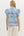 Floral Puff Sleeve Pullover Top- Blue/Green