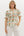 Floral Pattern Ruffle Pullover Top - Orange