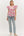 Floral Print Tiered Flutter Sleeve Top- Pink
