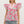 Floral Print Tiered Flutter Sleeve Top- Pink
