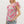 Floral Print Tiered Flutter Sleeve Top- Pink