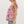 Floral Print Tiered Flutter Sleeve Top- Pink