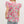 Floral Print Tiered Flutter Sleeve Top- Pink