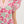 Floral Print Tiered Flutter Sleeve Top- Pink
