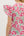 Floral Print Tiered Flutter Sleeve Top- Pink