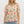 Floral Print Puff Sleeve Pullover Top- Cream