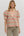Floral Pattern Cuff Band Puff Sleeve Top- Ecru