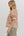 Floral Pattern Cuff Band Puff Sleeve Top- Ecru
