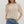 Solid Multi-Pattern Sweater Knit Pullover Top- Ecru