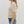 Solid Multi-Pattern Sweater Knit Pullover Top- Ecru