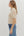Solid Multi-Pattern Sweater Knit Pullover Top- Ecru
