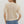 Solid Multi-Pattern Sweater Knit Pullover Top- Ecru