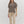 Leopard Pattern Puff Sleeve Half-Zip Top- Taupe