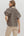 Leopard Pattern Puff Sleeve Half-Zip Top- Taupe