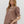 Multi-Floral Pattern Tie Closure Top- Brown