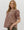 Multi-Floral Pattern Tie Closure Top- Brown