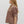 Multi-Floral Pattern Tie Closure Top- Brown
