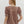 Multi-Floral Pattern Tie Closure Top- Brown