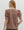 Multi-Floral Pattern Tie Closure Top- Brown