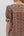 Multi-Floral Pattern Tie Closure Top- Brown