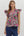 Multi-Floral Flutter V-Neck Band- Plum