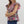 Multi-Floral Flutter V-Neck Band- Plum