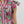 Multi-Floral Flutter V-Neck Band- Plum
