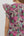 Multi-Floral Flutter V-Neck Band- Plum
