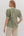 Botanical Print Puff Sleeve Top- Olive