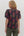 Floral Print Bubble Sleeve Top- Black