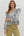 Multi-Print Ruffle Top- Blue