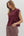 Solid Crew Neck Pullover Top- Merlot
