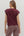 Solid Crew Neck Pullover Top- Merlot