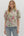 Floral Print Puff Sleeve Button-Down Top- Pink