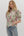 Floral Print Puff Sleeve Button-Down Top- Pink