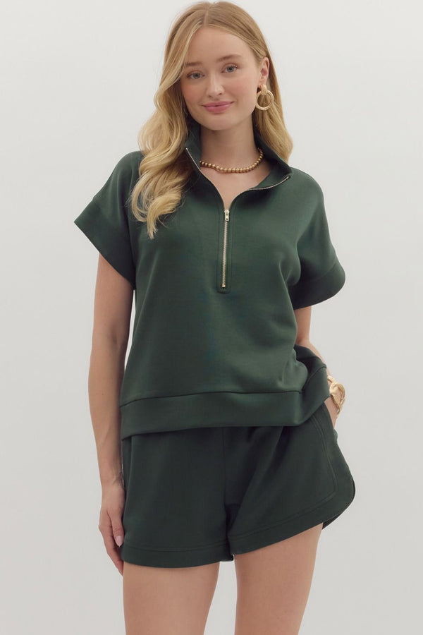 Solid Short Set- Forest