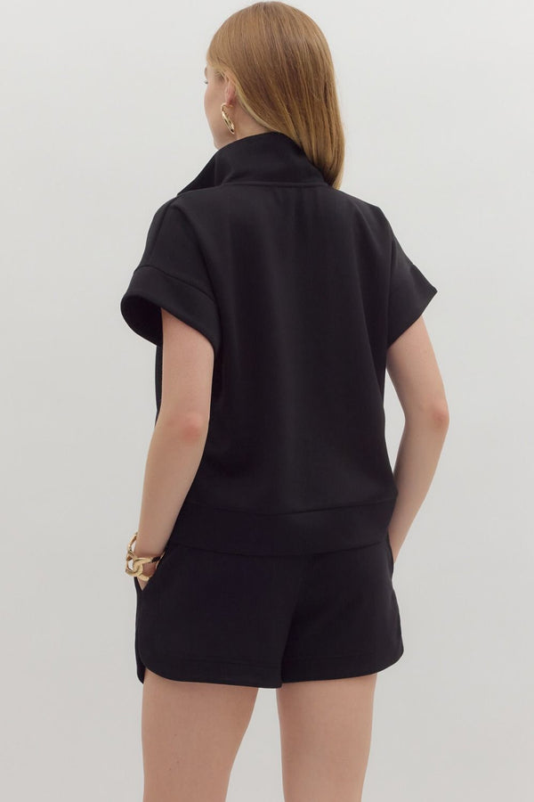 Solid Short Set- Black